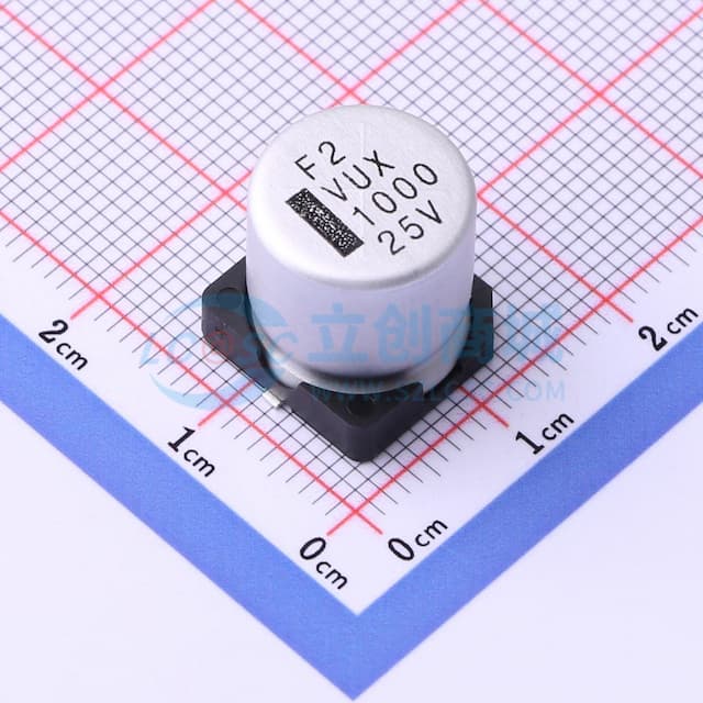 1000uF ±20% 25V 车载电容实物图