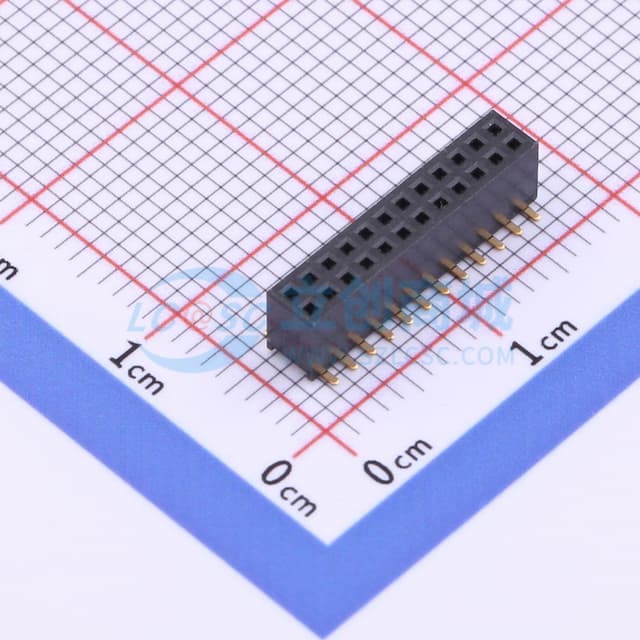 间距:1.27mm 2x12P 立贴实物图