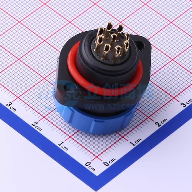 2孔法兰插座JH1713S-9实物图