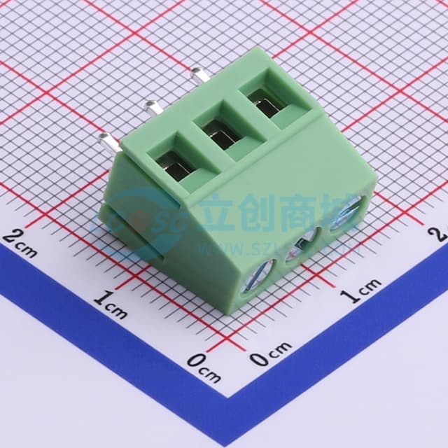 1x3P 5.08mm 直插 排数:1 每排P数:3 【插件】实物图