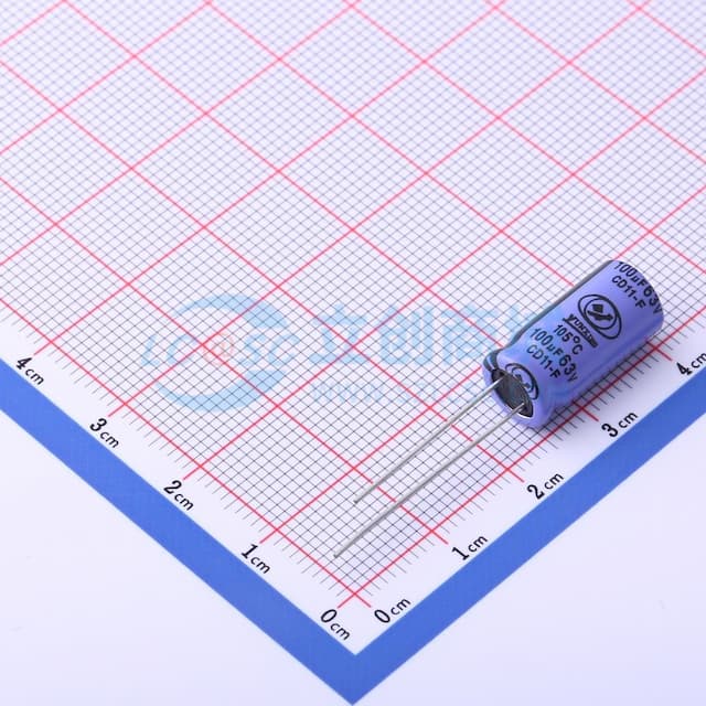 100uF ±20% 63V实物图