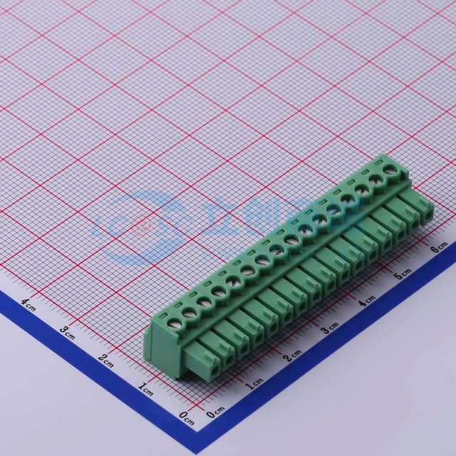 3.81mm 1x16P 排数:1 每排P数:16实物图