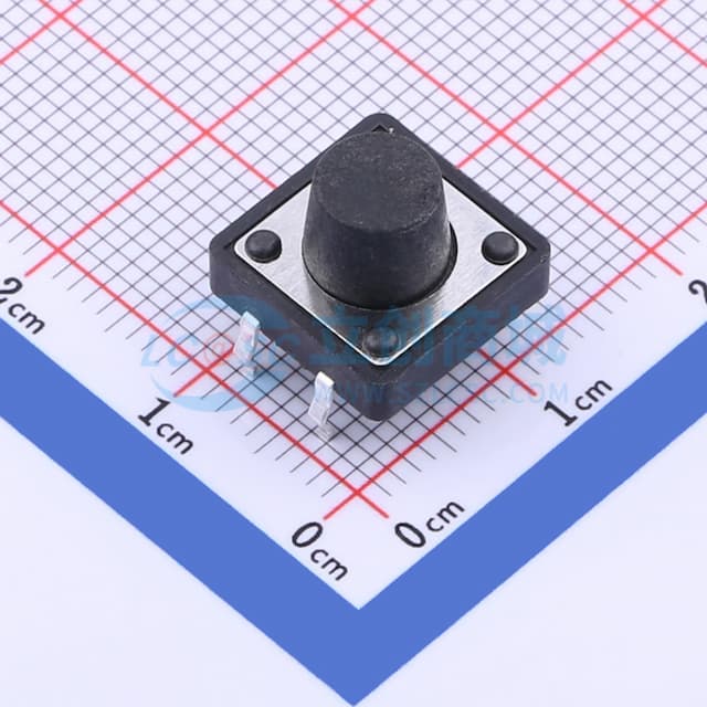 12*12*8.5mm 直插 轻触开关 【插件】实物图