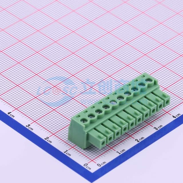 1x10P 3.81mm 排数:1 每排P数:10实物图