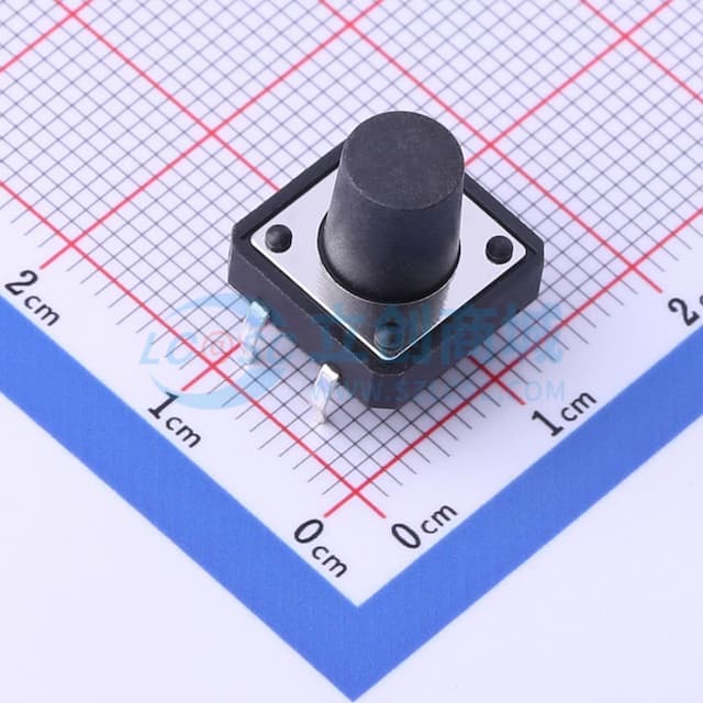 12*12*10.5mm 直插 轻触开关 【插件】实物图