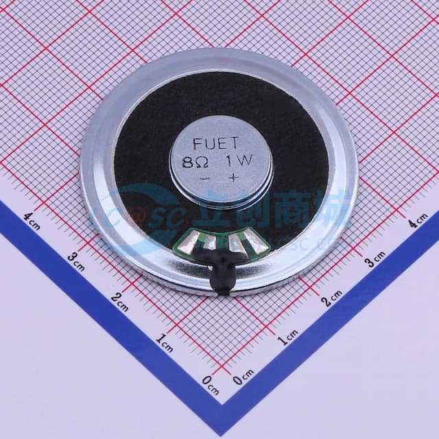 喇叭45MM-5.0H 8Ω1W 可接线实物图