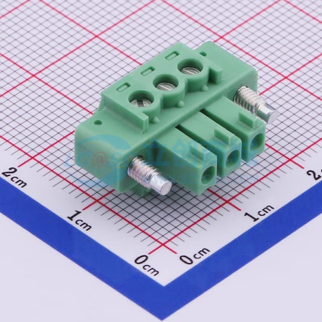 3.81mm 1x3P 排数:1 每排P数:3 螺丝固定实物图