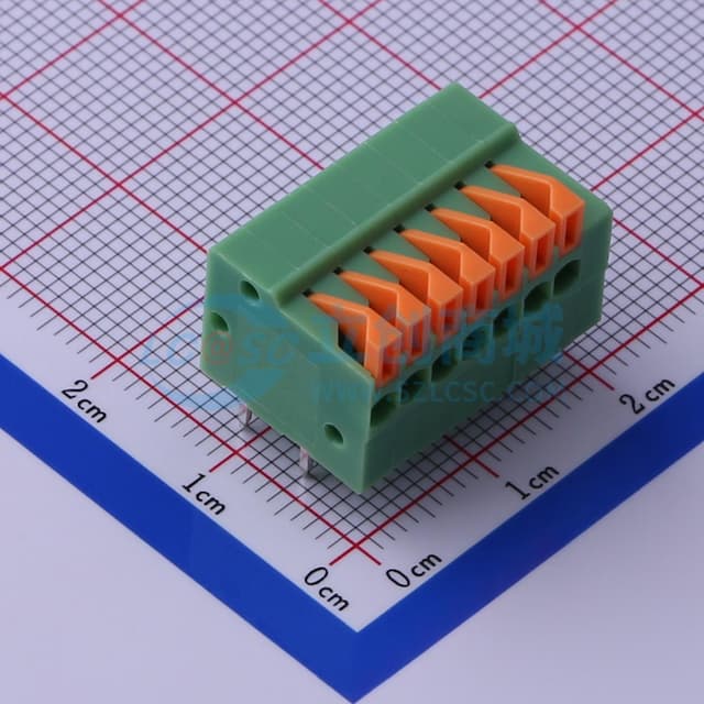 2.54mm 每排P数:7 【弹簧】实物图