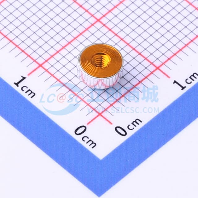 雄和远景，电路板表贴圆螺母柱，M2Xφ5.56X2+1.53，铜镀锡，编带装实物图