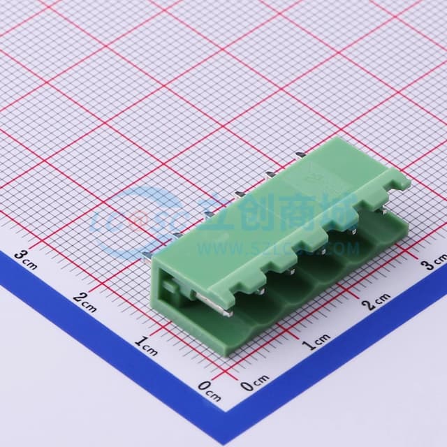 1x6P 5.08mm 排数:1 每排P数:6 【插拔】实物图