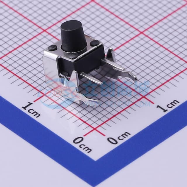 轻触开关6*6*7.0mm带支架插件四脚侧按250gf 【轻触】实物图