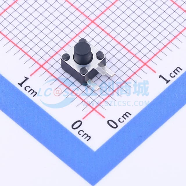 4.5*4.5*5mm 卧插 轻触开关 【插件】实物图