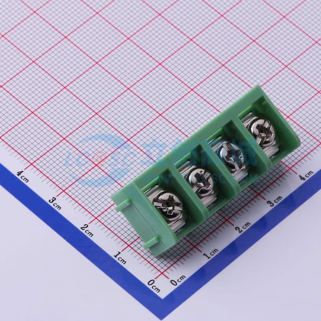 9.5mm 1x4P 直插 边脚 排数:1 每排P数:4 【插件】实物图