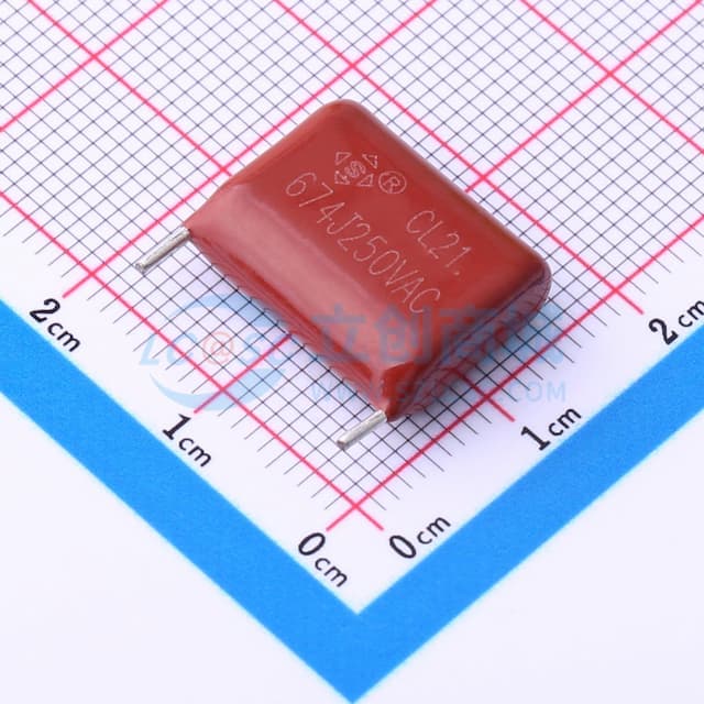 670nF ±5% 250V P=15 L=3.2 17*13.5*6.5 CL21实物图