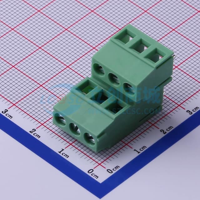 2件套 2x3P 5mm 直插 排数:2 每排P数:3【螺钉】实物图
