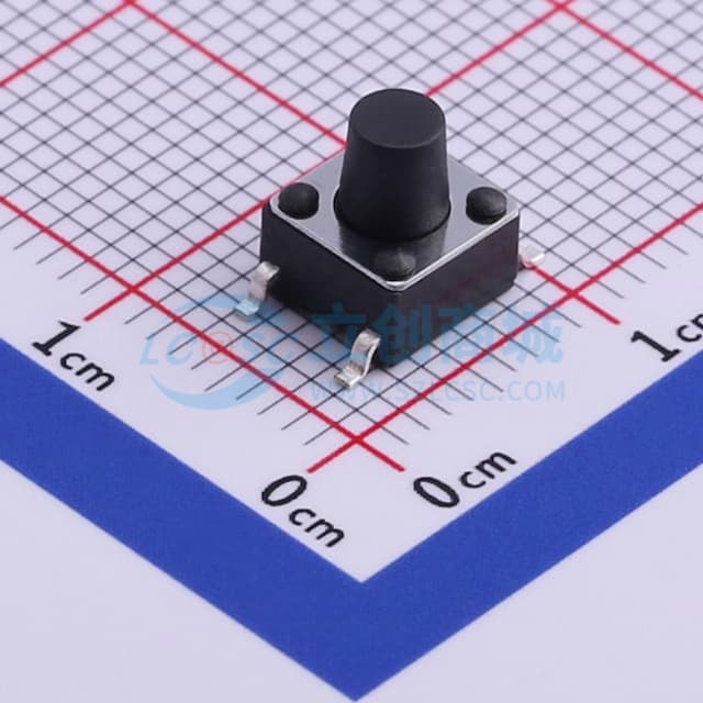 6*6*7mm 立贴 轻触开关实物图