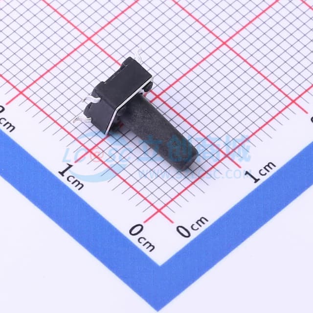 6*6*12mm 立贴 轻触开关实物图