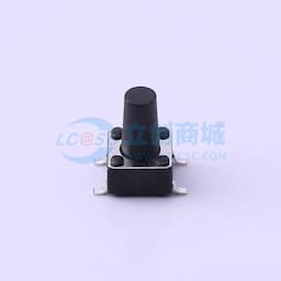 轻触开关6*6*9.5mm贴片四脚SMD黑柄250gf缩略图