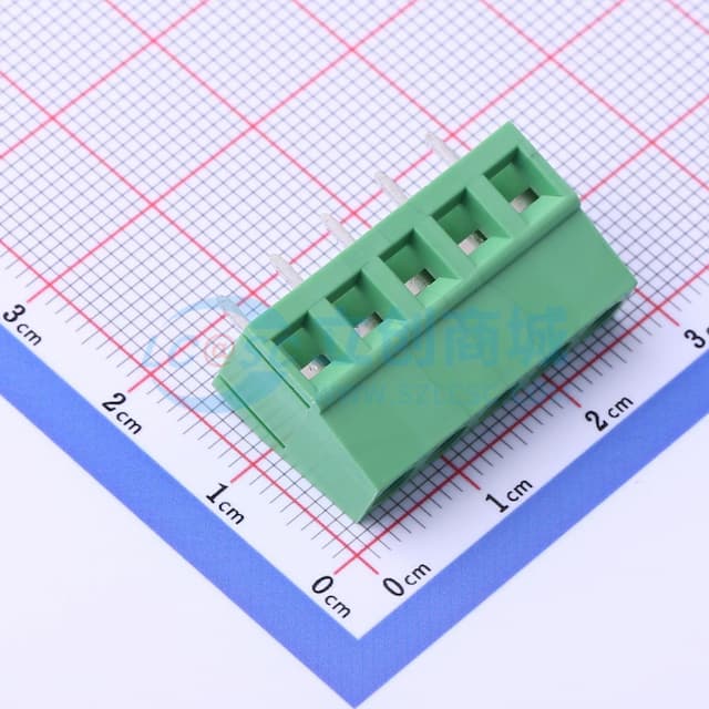 1x5P 5.08mm 直插 排数:1 每排P数:5实物图