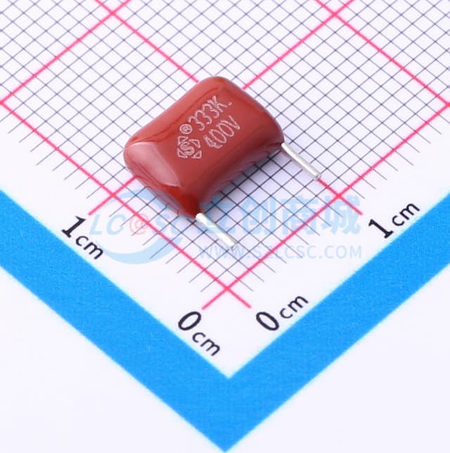 33nF ±10% 400V P=7.5 L=3 9.5/7/4 CL21实物图