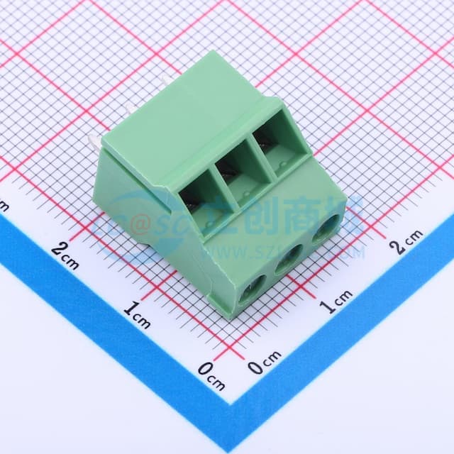 1x3P 5.08mm 直插 排数:1 每排P数:3【插件】实物图