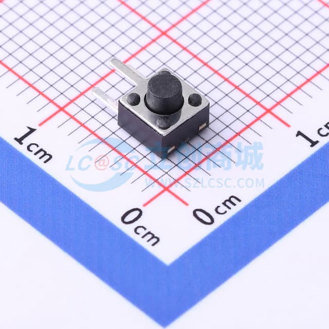 4.5*4.5*4.3mm 卧插 轻触开关 【插件】实物图