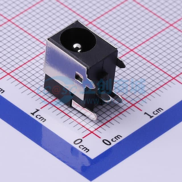 【插件】DC电源插座 内径:2mm 外径:6mm实物图