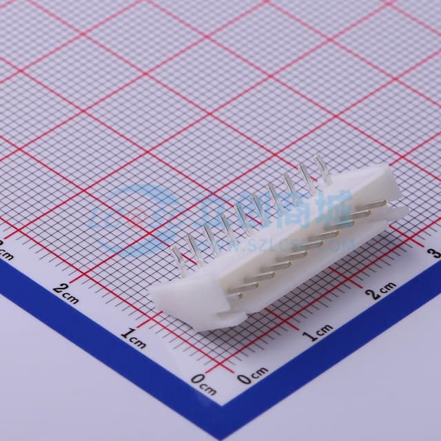 1x10P 间距:2.5mm 弯插 系列:XH 【插件】实物图