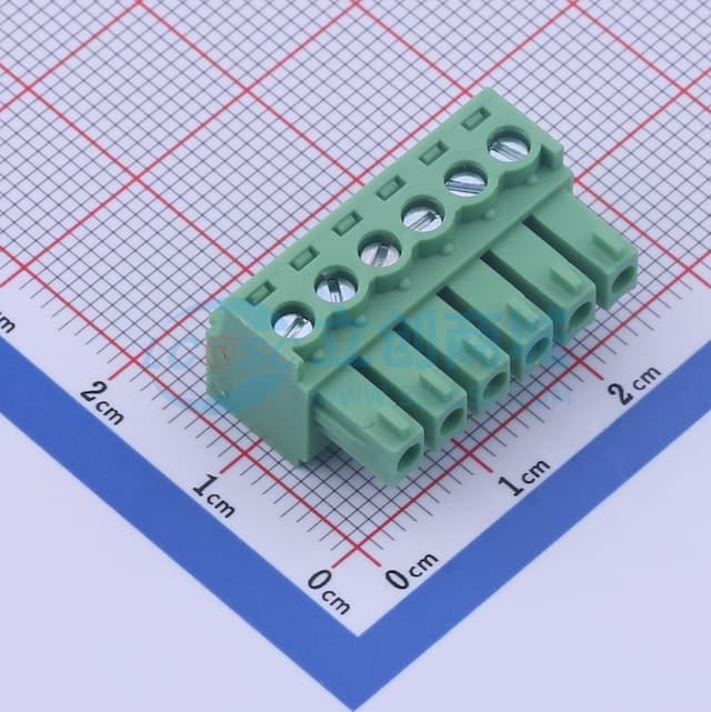 3.81mm 1x6P 排数:1 每排P数:6实物图