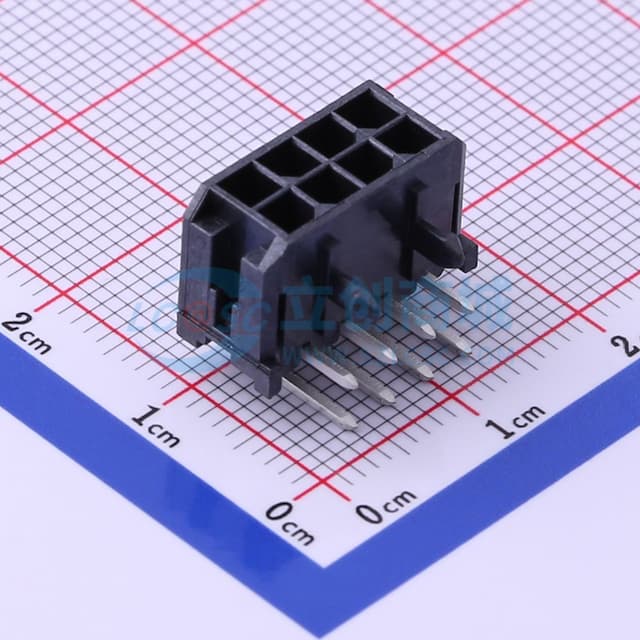 2x4P 间距:3mm 弯插 系列:Micro-Fit(MX 3.0) 【插件】实物图