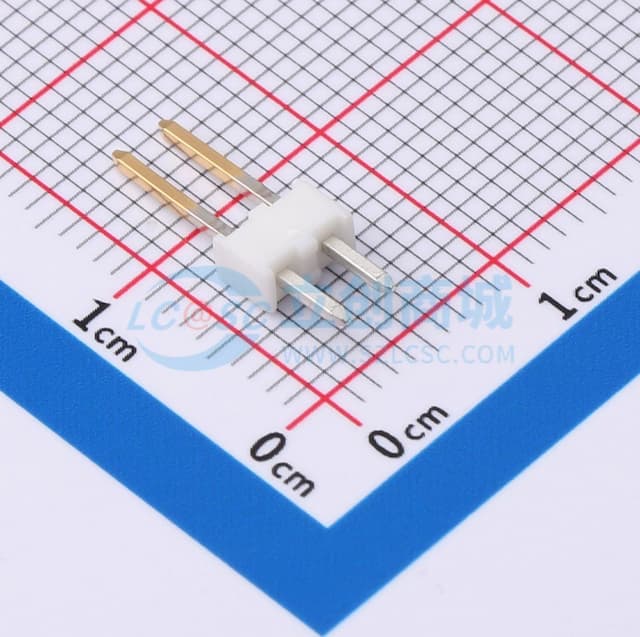 1x2P 间距:2.54mm 方针 直插 【插件】实物图