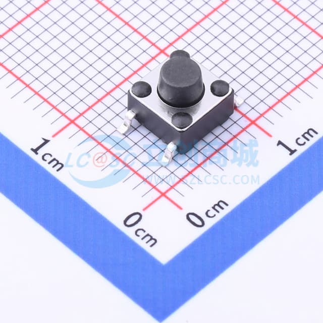 6*6*6.5mm 立贴 轻触开关实物图