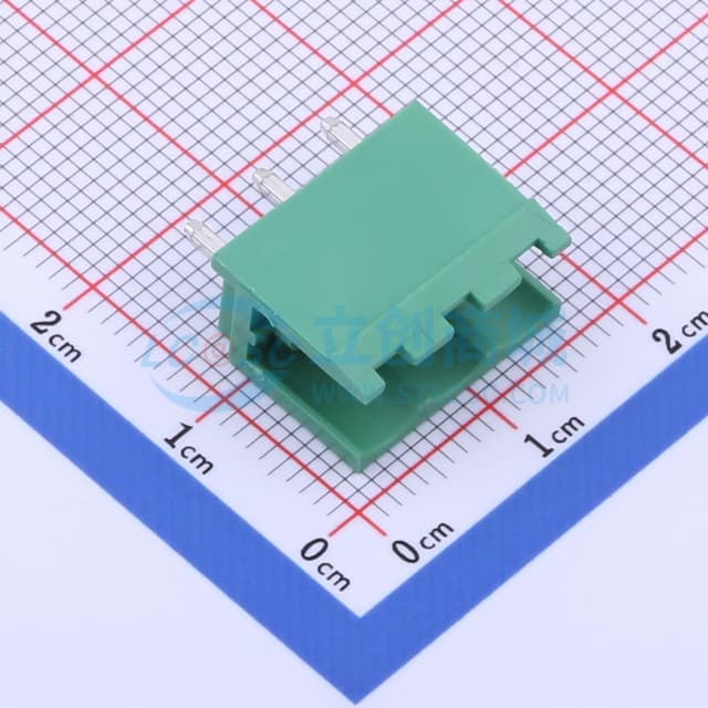 1x3P 5.08mm 排数:1 每排P数:3 【插件】实物图
