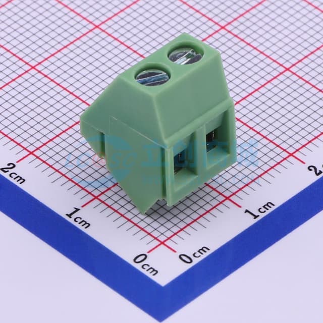 1x2P 5mm 直插 排数:1 每排P数:2 【螺钉】实物图