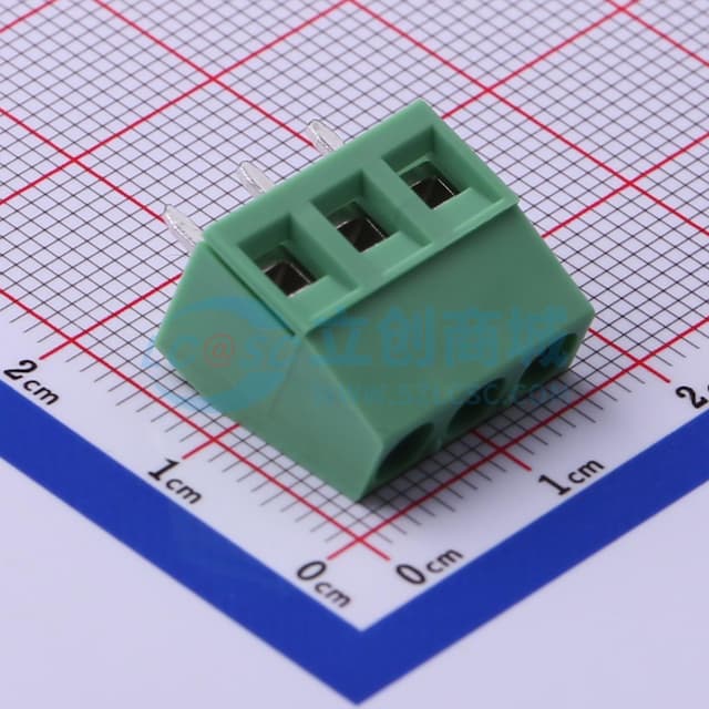 5.08mm 1x3P 排数:1 每排P数:3 直插 【螺钉】实物图