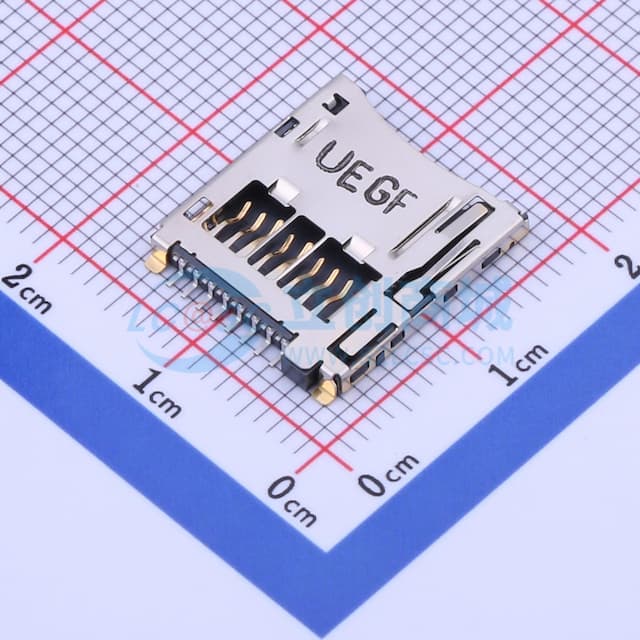 自弹式 MicroSD卡(TF卡) 卡座实物图