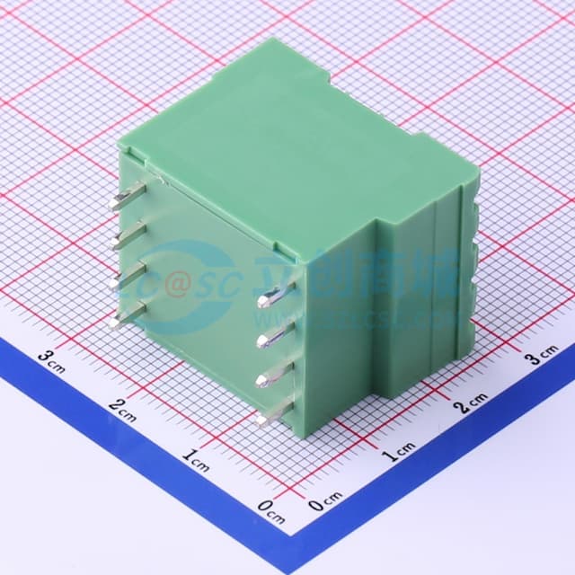 2x4P 5.08mm 排数:2 每排P数:4 【插拔】实物图