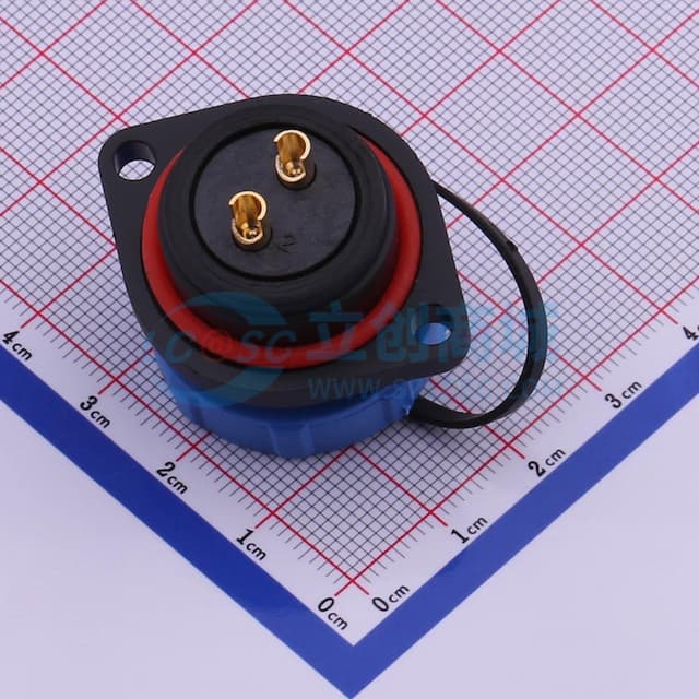 2孔法兰插座JH2113P-2实物图