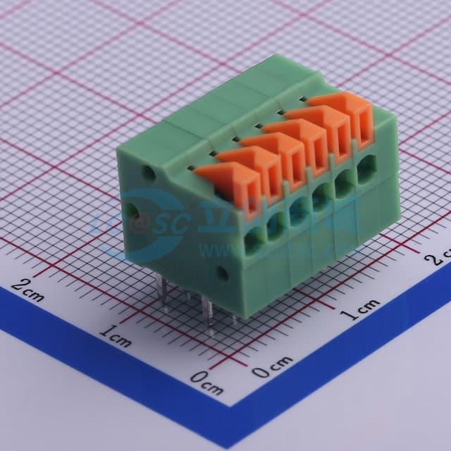 2.54mm 每排P数:6 【弹簧】实物图