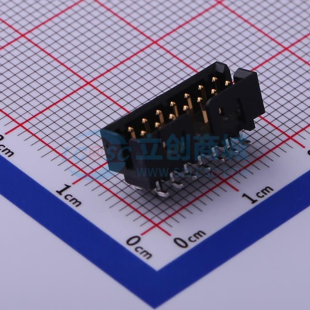 2x7P 间距:2mm 立贴实物图