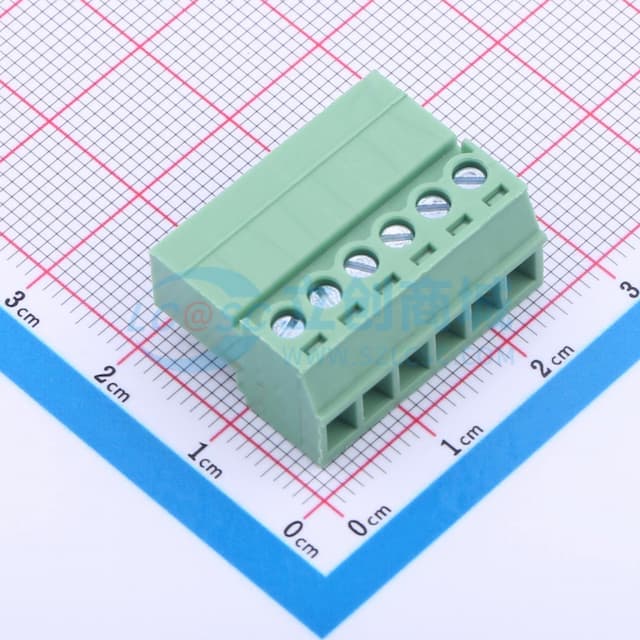 3.81mm 1x6P 排数:1 每排P数:6实物图