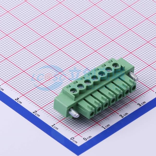 螺丝固定 1x7P 3.81mm 排数:1 每排P数:7实物图