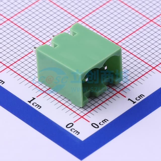 1x2P 5.08mm 排数:1 每排P数:2 【插拔】实物图