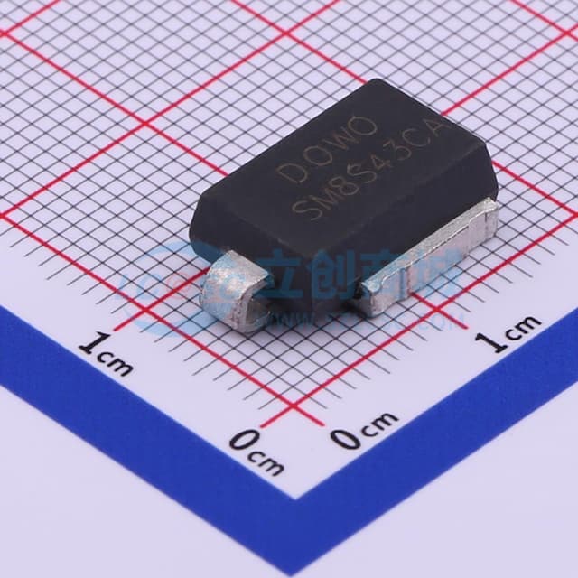 双向TVS 43V截止 峰值脉冲电流：95.1A实物图