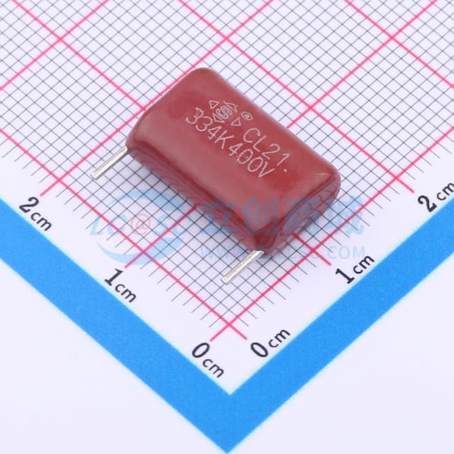 330nF ±10% 400V P=15 L=3.8 17/10/6 CL21实物图