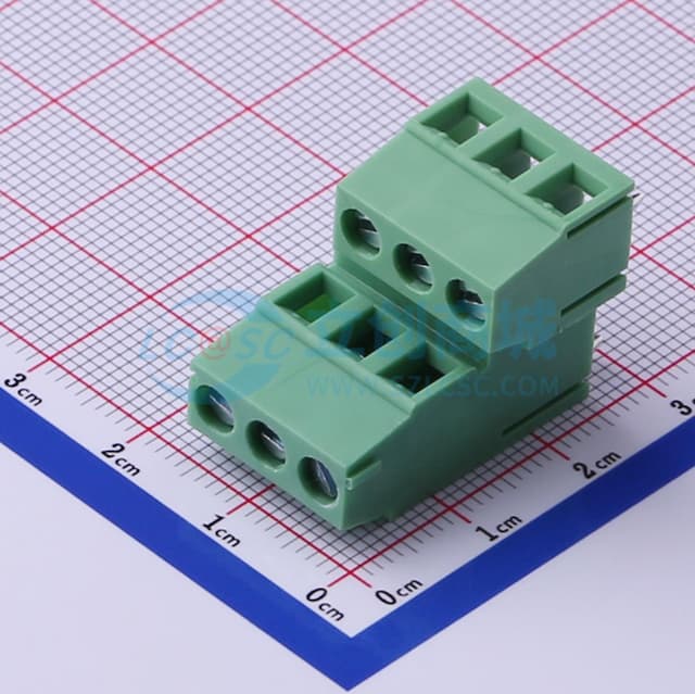 2件套 5.08mm 2x3P 排数:2 每排P数:3 直插【螺钉】实物图
