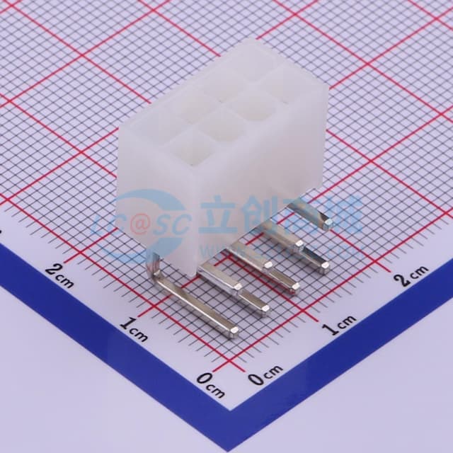 白色半透明 2x4P 间距:4.2mm 弯插【插件】实物图