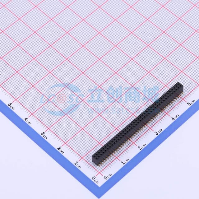 间距:1.27mm 2x40P 立贴实物图