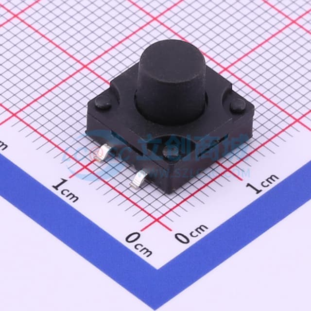 12*12*10.5mm 立贴 轻触开关实物图