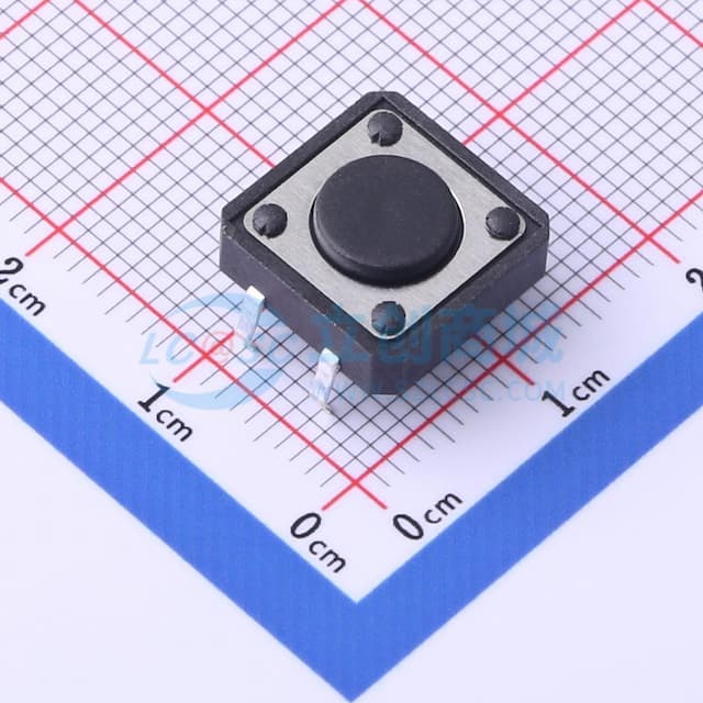 12*12*4.3mm 直插 轻触开关 【插件】实物图